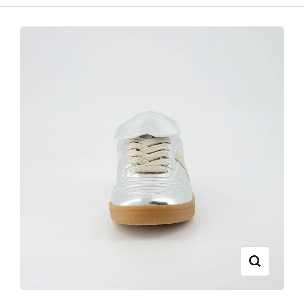 Silver and White Women's Sneakers